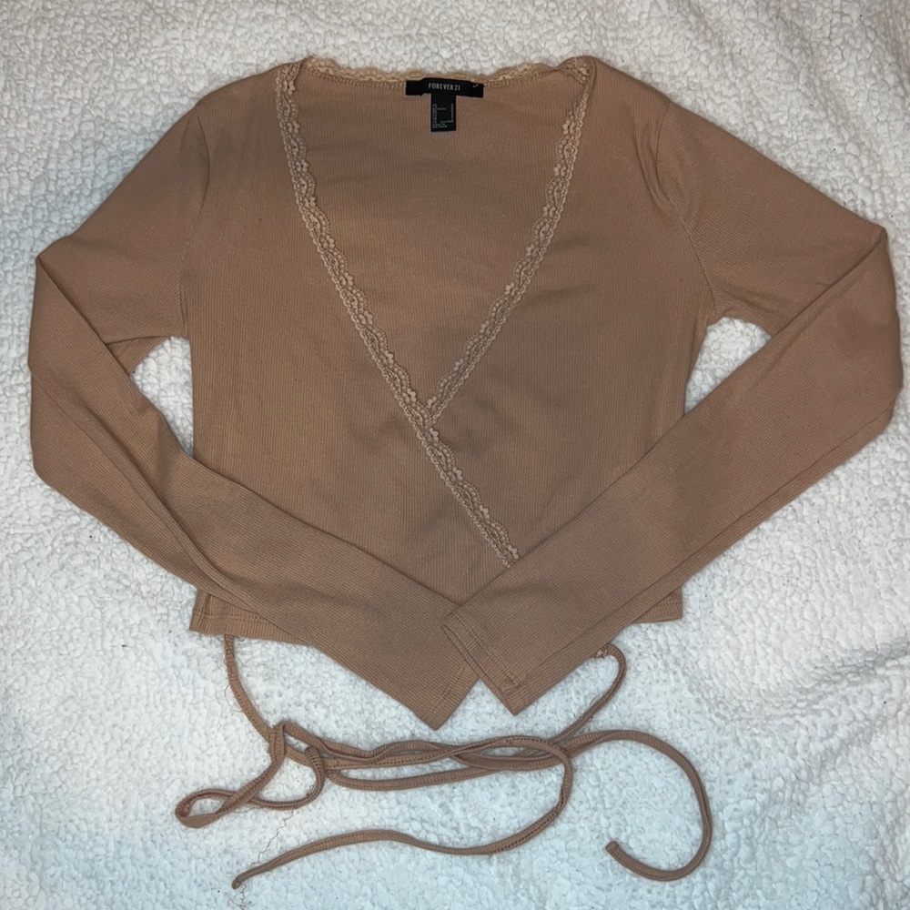 Cream color cropped top